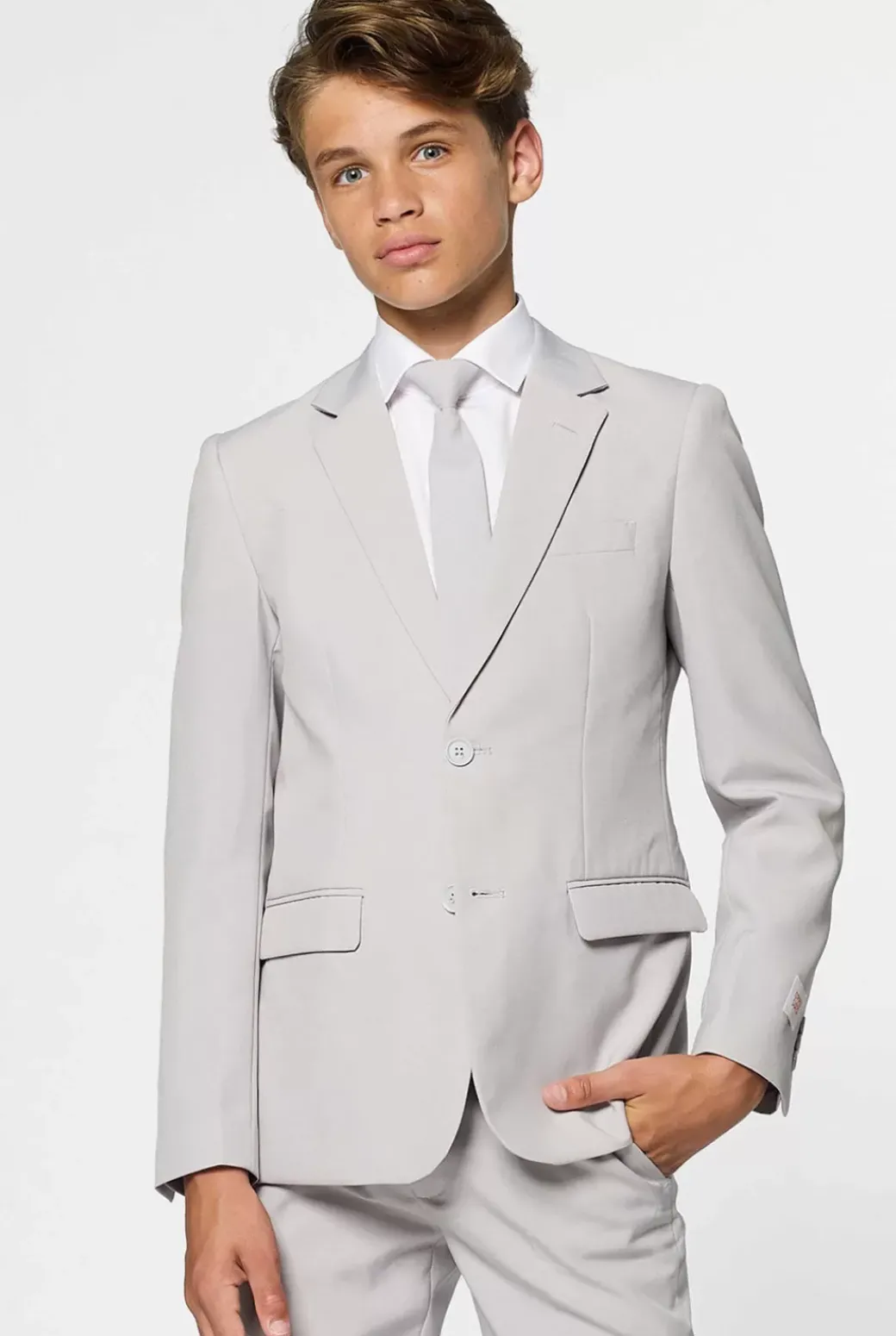 OppoSuits Groovy Grey^Teen Boys Prom Suits