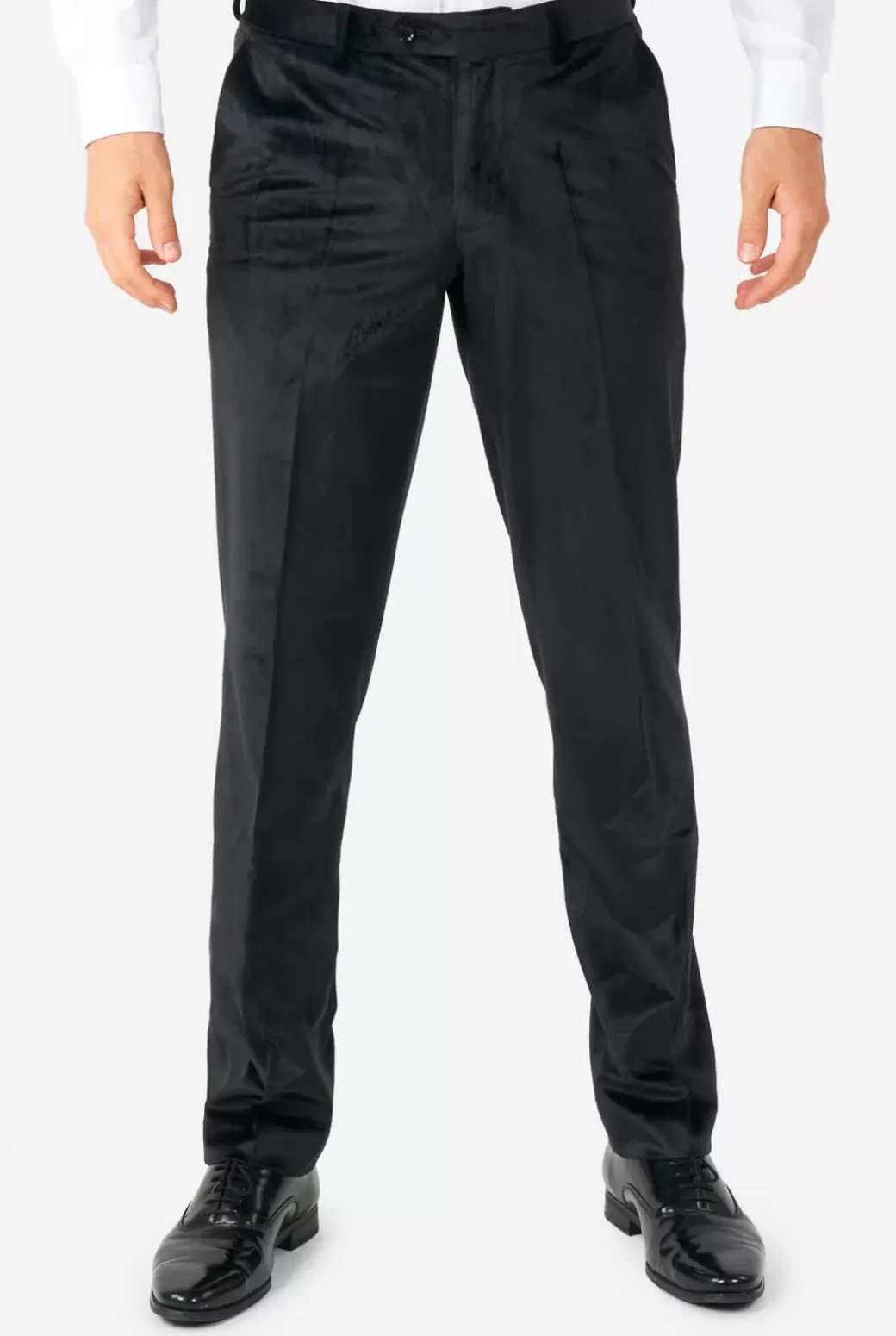 OppoSuits Midnight Black Velvet^Men Christmas Tuxedos